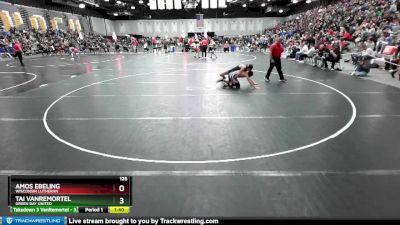 126 lbs Champ. Round 2 - Amos Ebeling, Wisconsin Lutheran vs Tai VanRemortel, Green Bay United