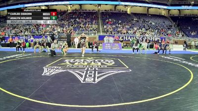 Girls-170 lbs Quarterfinal - Adalyn Holmes, Pine River Area Hs Girls vs Carlee Osborn, Marcellus Hs Girls