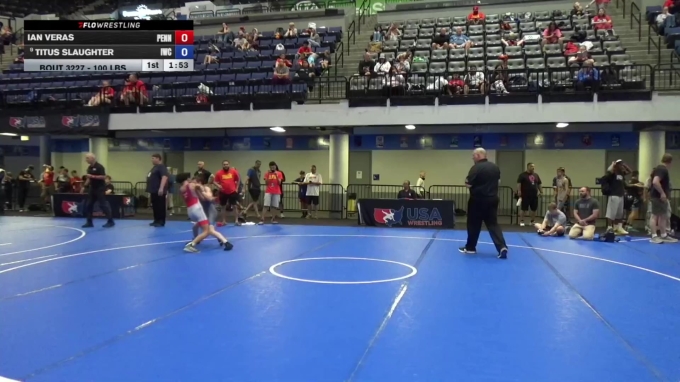 100 lbs Cons. Sub-quarters - Ian Veras, Pennsylvania vs Titus Slaughter ...