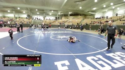 60 lbs 2nd Place Match - Jace Hughes, Backyard Brawlers vs Eli Sayson, Nashville Catholic Wrestling