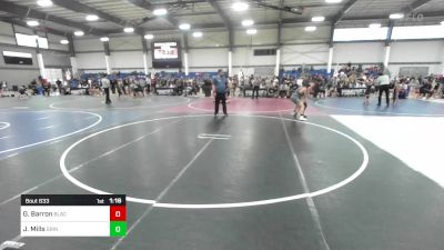 116 lbs Semifinal - Gunner Barron, BlackCat WC vs Jackson Mills, Grindhouse WC