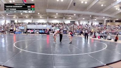 Girls 100 lbs Quarterfinal - Joy Younan, Blackman High School vs Easton Dadiomoff, Montgomery Central High School