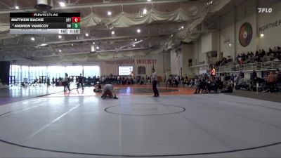 285 lbs Champ. Round 2 - Matthew Bachie, Otterbein University vs Andrew Vanscoy, Baldwin Wallace