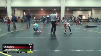 75 lbs 1st Place Match - Cruz Evans, Backyard Brawlers vs Luke Smothermon, Purler Wrestling Acadmey