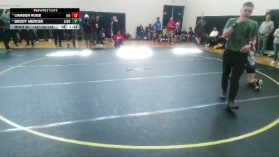 132/138/144 Cons. Round 1 - Camden Rodd, Independent vs Brody Mercer, Legacy Elite Wrestling Club