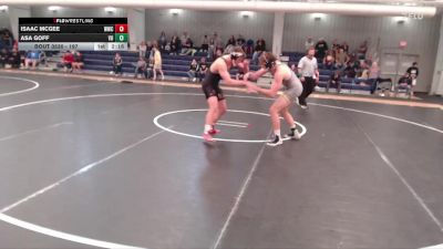 197 lbs Cons. Round 4 - Isaac McGee, Western Wyoming College vs Asa Goff, Vanguard