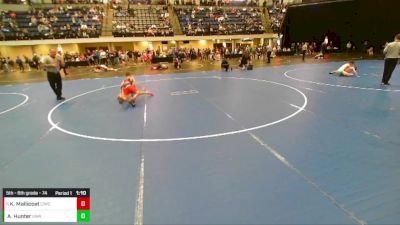 5th - 6th grade - 74 Champ. Round 2 - Andrew Hunter, Ubasa Wrestling Academy vs Kellen Mallicoat, Central Iowa Wrestling Club /Team Intensity