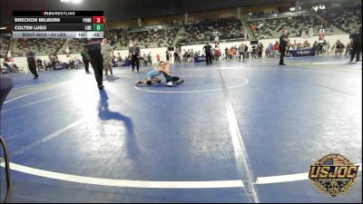 61 lbs Consi Of 8 #2 - Breckon Milburn, Powerhouse Gold vs Colten Lugo, Liberty Warrior Wrestling Club