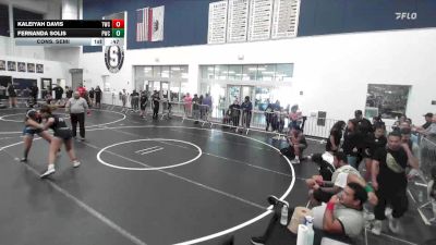 190 lbs Cons. Semi - Kaleiyah Davis, Threshold Wrestling Club vs Fernanda Solis, Pounders Wrestling Club