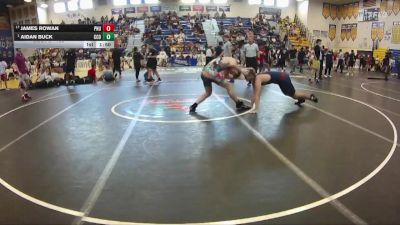 190 lbs Champ. Round 2 - Aidan Buck, Camden County Outsiders vs James Rowan, Palm Harbor University