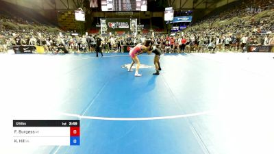 125 lbs Round Of 64 - Faith Burgess, MI vs Kalyse Hill, AL