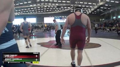 285 lbs Prelim - Luke Cawley, St. John Fisher vs Jeremy Mazzella, Ithaca College