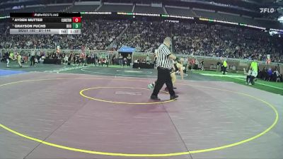 D1-144 lbs Quarterfinal - Grayson Fuchs, Detroit Catholic Central HS vs Ayden Mutter, Clarkston HS