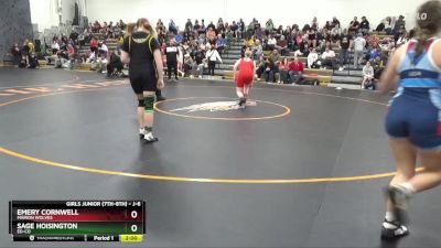 J-6 lbs Quarterfinal - Sage Hoisington, Ed-Co vs Emery Cornwell, Marion Wolves