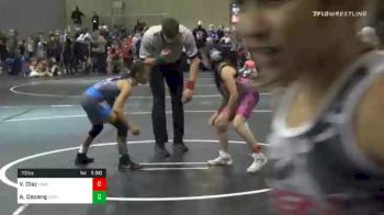 73 lbs Prelims - Violet Diaz, Iawc vs Adriana Daoang, Unattached