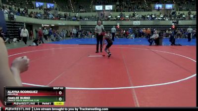 80 lbs Round 3 - Oaklee Burke, Cresco Youth Wrestling Club vs Alayna Rodriguez, Mollitium
