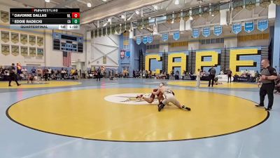 144 lbs Quarterfinal - Eddie Radecki, Caravel Academy vs Davonne Dallas, Milford Senior