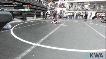 55 lbs Consolation - Keon Nicholson, Del City Little League Wrestling vs Axel Gannon, Lions Wrestling Academy
