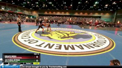 97-106 lbs Round 1 - Victoria Byrne, Deschutes Mat Club vs Grace Berg, Spring View Middle School