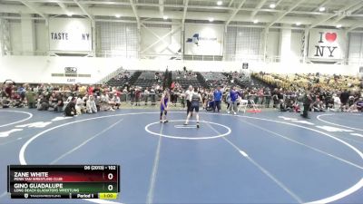 102 lbs Cons. Round 3 - Zane White, Penn Yan Wrestling Club vs Gino Guadalupe, Long Beach Gladiators Wrestling