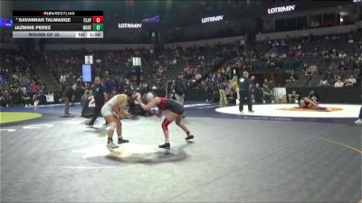 130 lbs Round Of 32 - Savannah Talmadge, Clayton Valley (NC) vs Jazmine Perez, North Monterey County (CC)