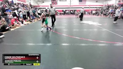 45-50 lbs Quarterfinal - Conor Wojtkiewicz, Wild Cat Wrestling Club vs Gordon Poelma, Team Central