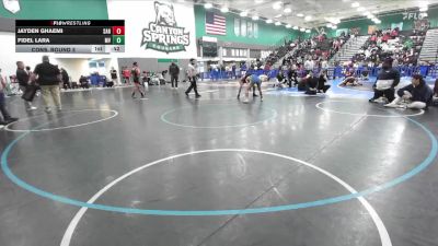 120 lbs Cons. Round 3 - Fidel Lara, Moreno Valley vs Jayden Ghaemi, Santiago Corona