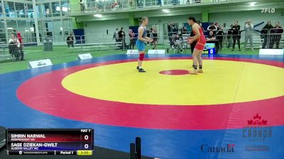 69kg Quarterfinal - Simrin Narwal, Independent WC vs Sage Dziekan-Gwilt, Alberni Valley WC