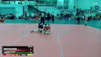 92 lbs Round 4 (10 Team) - Camden Hook, Scorpions vs Braxton Baker, Whitted Trained Dynasty