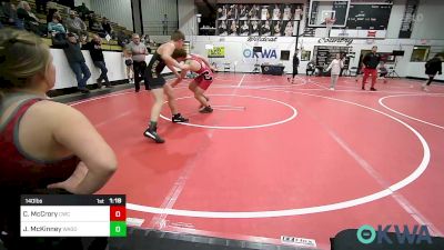 140 lbs Quarterfinal - Cameron McCrory, Claremore Wrestling Club vs Jordan McKinney, Wagoner Takedown Club
