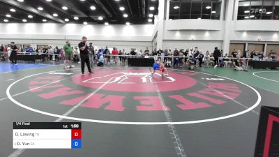 56 lbs 1/4 Final - Obadiah Lawing, Tennessee vs Daniel Yun, Georgia