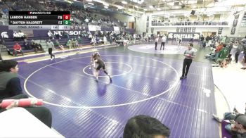 110 lbs Cons. Round 4 - Dayton Naldrett, Flathead vs Landon Hansen, Frenchtown