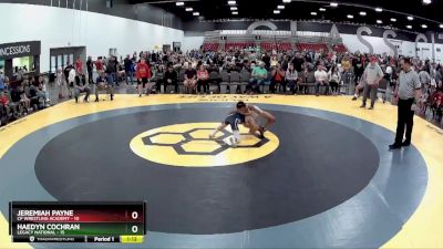 85 lbs Quarterfinals (8 Team) - Haedyn Cochran, Legacy National vs Jeremiah Payne, CP Wrestling Academy