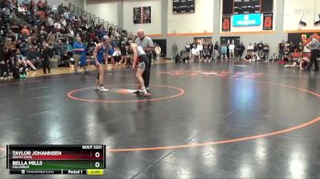 110 lbs Cons. Round 3 - Bella Mills, Columbus vs Taylor Johannsen, South Tama