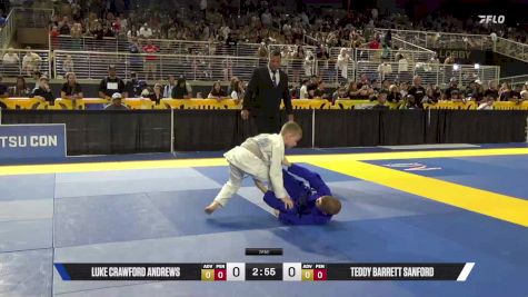 TEDDY BARRETT SANFORD vs Luke Crawford Andrews 2025 Pan Kids Jiu-Jitsu IBJJF Championship