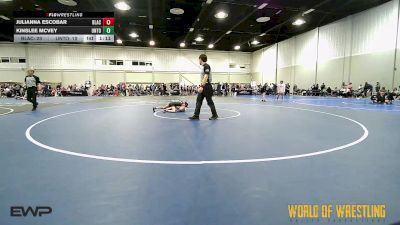 70 lbs Rr Rnd 1 - Julianna Escobar, Black Widows K-6 vs Kinslee McVey, Untouchables Girls Black
