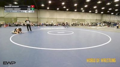 92 lbs Quarterfinal - Daxton Stewart, Tulsa Elite 12U 1 vs Channing Cherney, Storm 12U