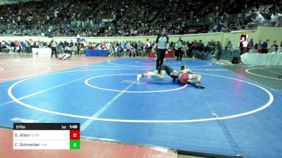 87 lbs Round Of 64 - Gunner Allen, Fort Gibson Youth Wrestling vs Caleb Schneider, Yukon