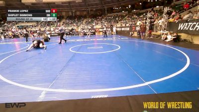 160 lbs Round Of 32 - Frankie Lopez, Bandas Wrestling Academy vs Shipley Simmons, Shelton Wrestling Academy