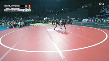 6A Boys 138 lbs Champ. Round 2 - Michael Haragakiza, McDaniel Boys vs Elliot Wullbrandt, Clackamas Boys