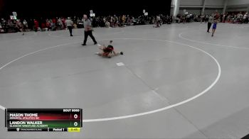 63 lbs Champ. Round 1 - Mason Thome, Immortal Athletics WC vs Landon Walker, Glasgow Wrestling Academy