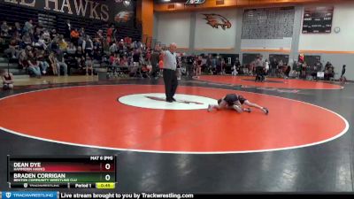 BN-4 lbs Cons. Round 1 - Dean Dye, Hammerin Hawks vs Braden Corrigan, Benton Community Wrestling Clu