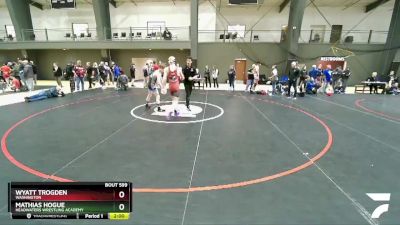 132 lbs Cons. Round 5 - Wyatt Trogden, Washington vs Mathias Hogue, Headwaters Wrestling Academy