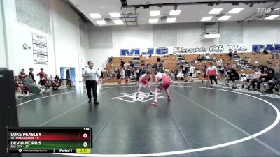 174 lbs Quarters & 1st Wb (16 Team) - Devin Morris, Sac City vs Luke Peasley, Skyline College