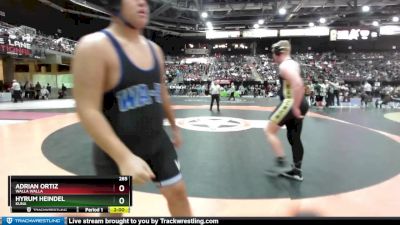 285 lbs Champ. Round 1 - Adrian Ortiz, Walla Walla vs Hyrum Heindel, Kuna