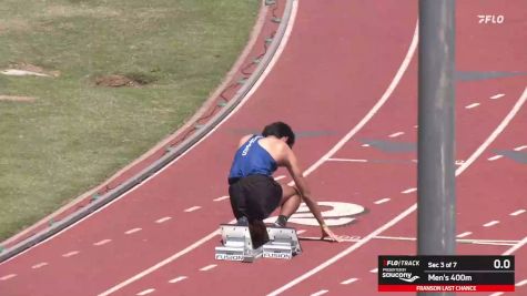 Men's 400m, Finals 3
