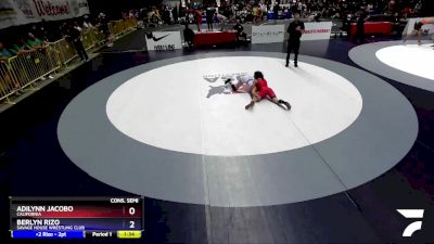 112 lbs Cons. Semi - Adilynn Jacobo, California vs Berlyn Rizo, Savage House Wrestling Club