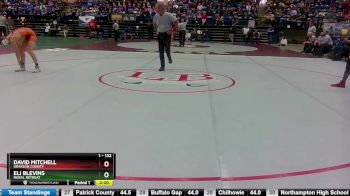 1 - 132 lbs Semifinal - Eli Blevins, Rural Retreat vs David Mitchell, Grayson County