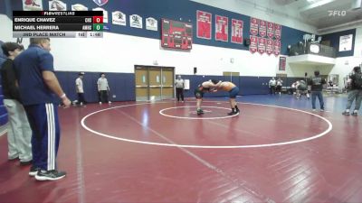 217 lbs 3rd Place Match - Enrique Chavez, Cypress High School vs Michael Herrera, A.B. Miller High School