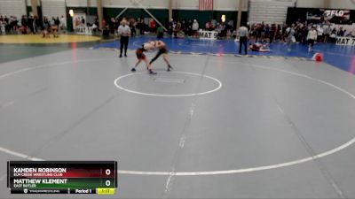 90 lbs Round 1 - Kamden Robinson, Elm Creek Wrestling Club vs Matthew Klement, East Butler